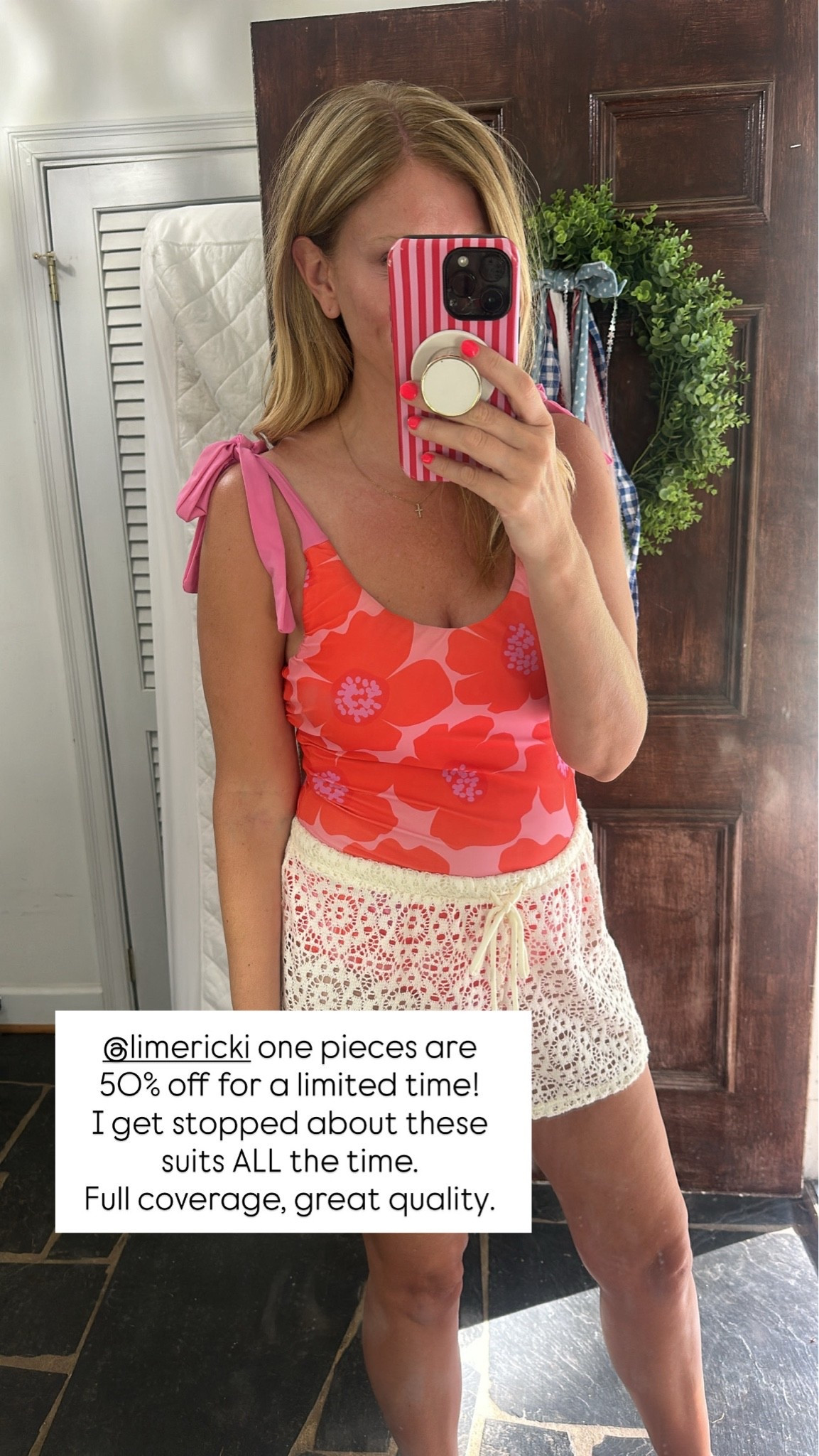 50% off lime Ricki one piece suits! Full coverage and SO cute!