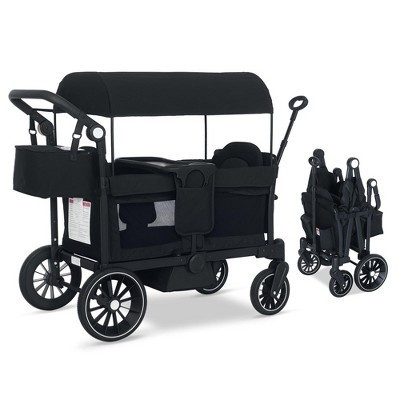 TODECARE Stroller Wagon All-Terrain Baby Stroller for 2 Kids with Canopy and Adjustable Handle, Black | Target