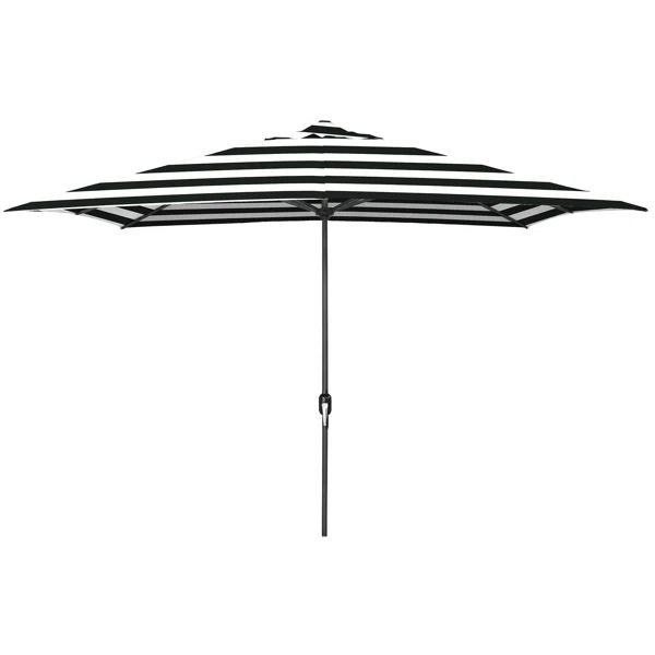10' x 6' Rectangular Folding Outdoor Patio Umbrella with Crank Opening | Wayfair North America