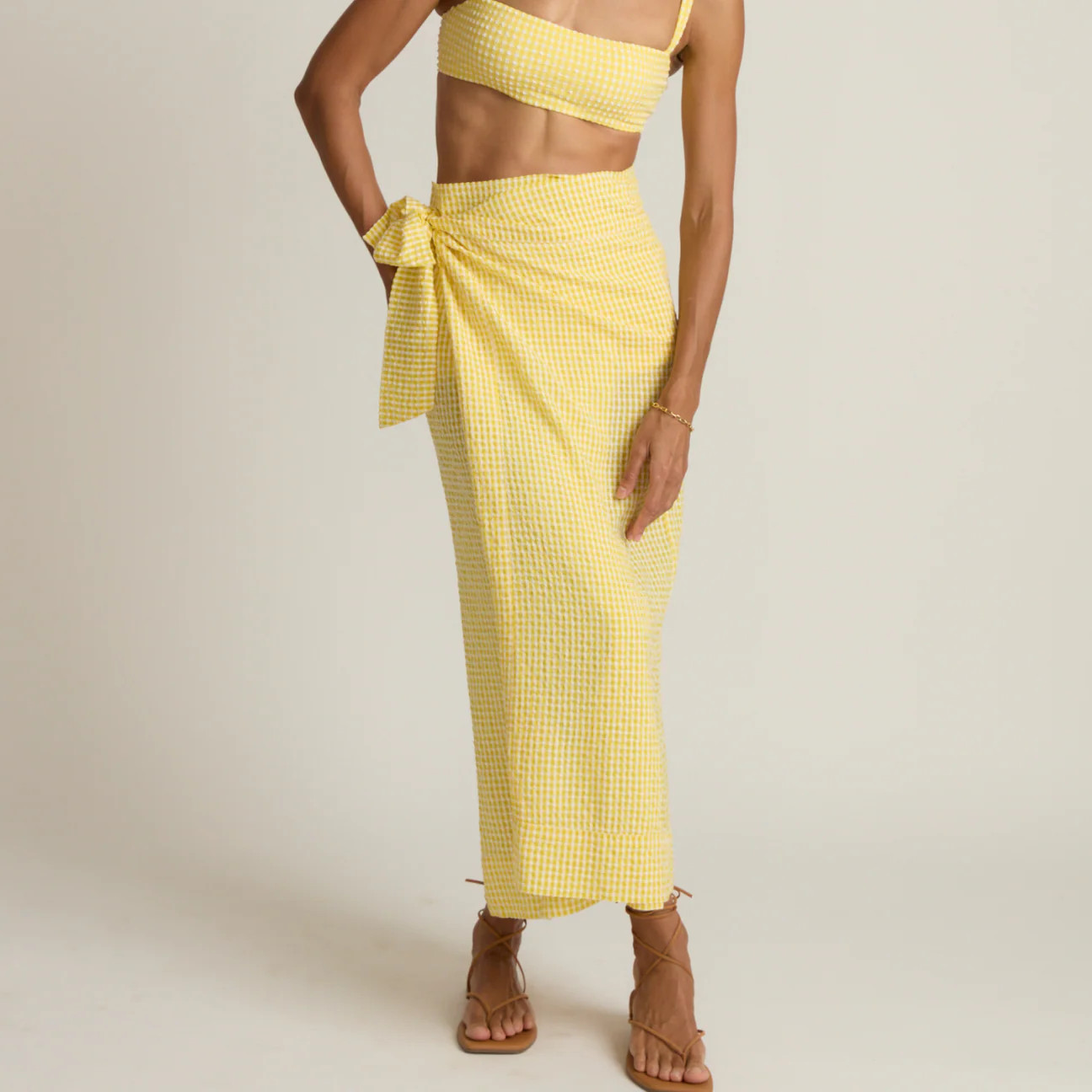 women's soleil gingham pareo | Minnow