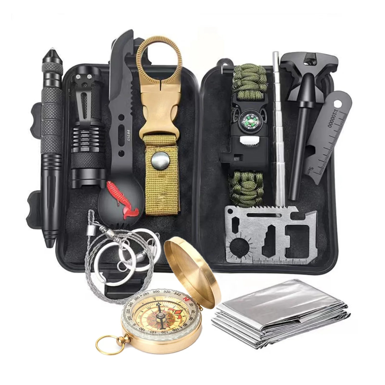 14-Piece Multifunctional Hand Tool Set, Gifts for Men Husband Dad, Field Survival Kit, Emergency ... | Walmart (US)