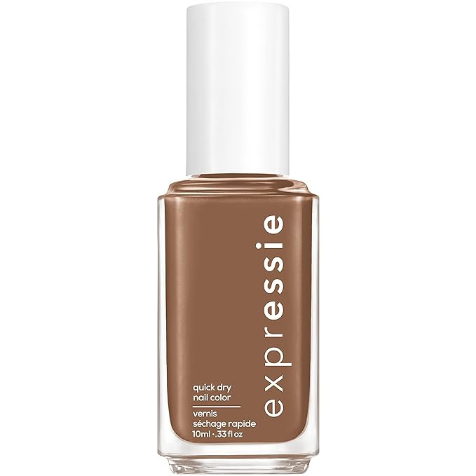 essie expressie Quick-Dry Vegan Nail Polish, Mid-Day Mocha, Cool Toned Soft Brown, 0.33 Ounce | Amazon (US)