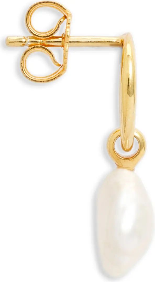 Nura Freshwater Pearl Drop Frontal Hoop Earrings | Nordstrom