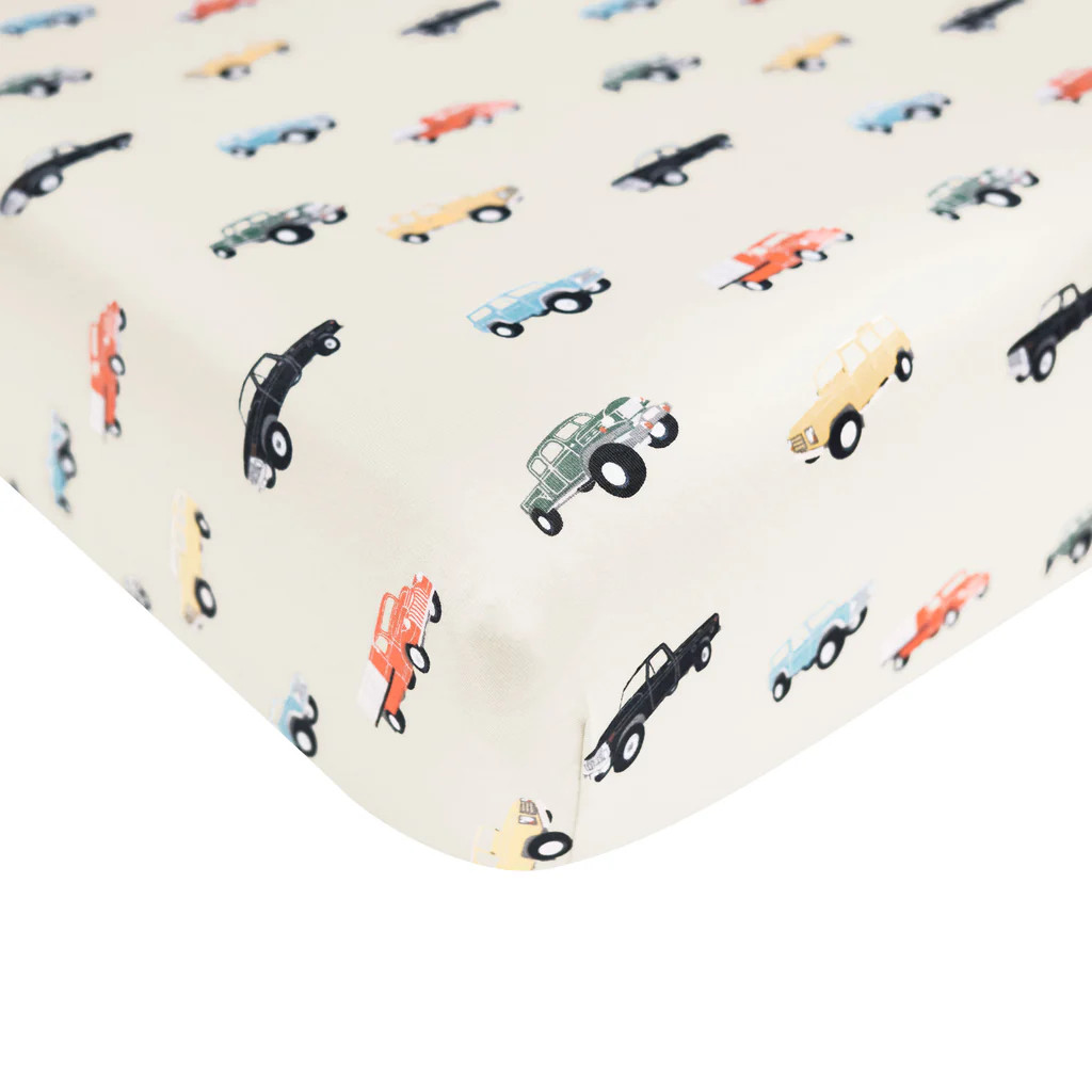 Crib Sheet in Vintage Truck | Kyte BABY