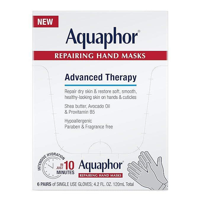 Aquaphor Repairing Hand Masks, Moisturizing Gloves for Dry Hands, Hand Moisturizer for Dry Skin w... | Amazon (US)