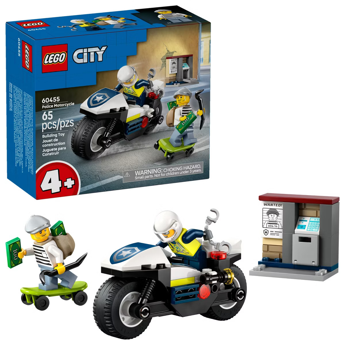 LEGO City Police Motorcycle Chase Building Toy 60455 | Target