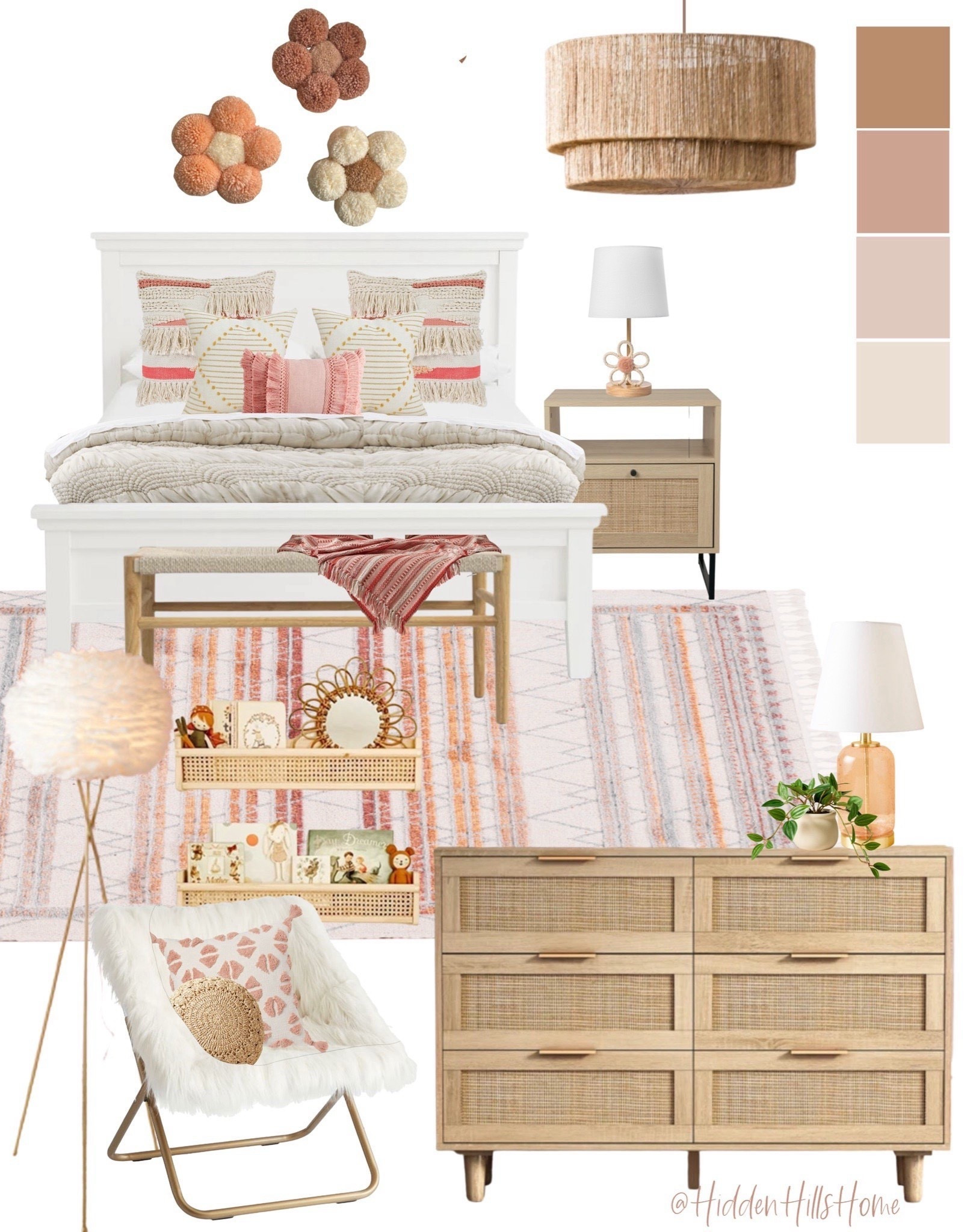 Girls bedroom mood board, boho inspired girls bedroom, pink bedroom decor ideas #girls #boho 


#LTKKids #LTKHome #LTKSaleAlert