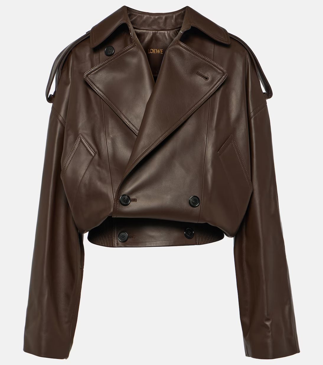 Cropped leather jacket | Mytheresa (UK)