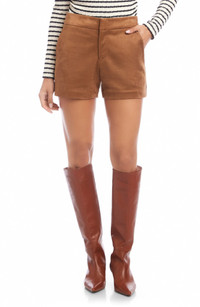 Click for more info about Faux Suede High Waist Shorts