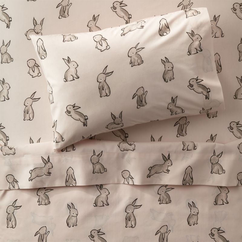Bunny Toddler Sheets + Reviews | Crate & Kids | Crate & Barrel