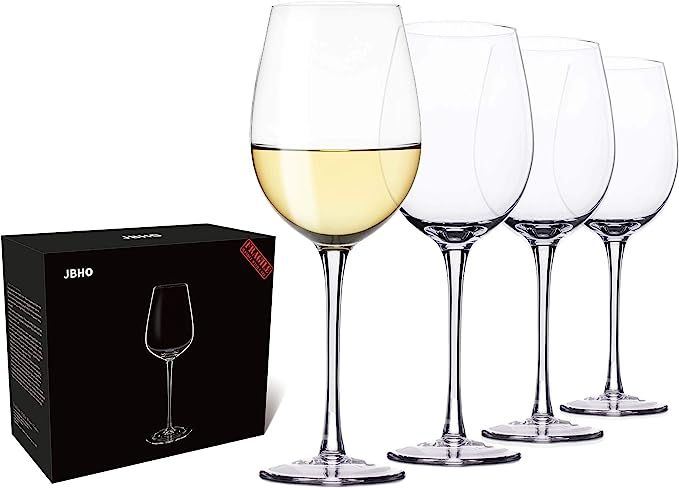 Hand Blown Italian Style Crystal White or Red Wine Glasses - Gift Packaging for Any Occasion - Le... | Amazon (US)