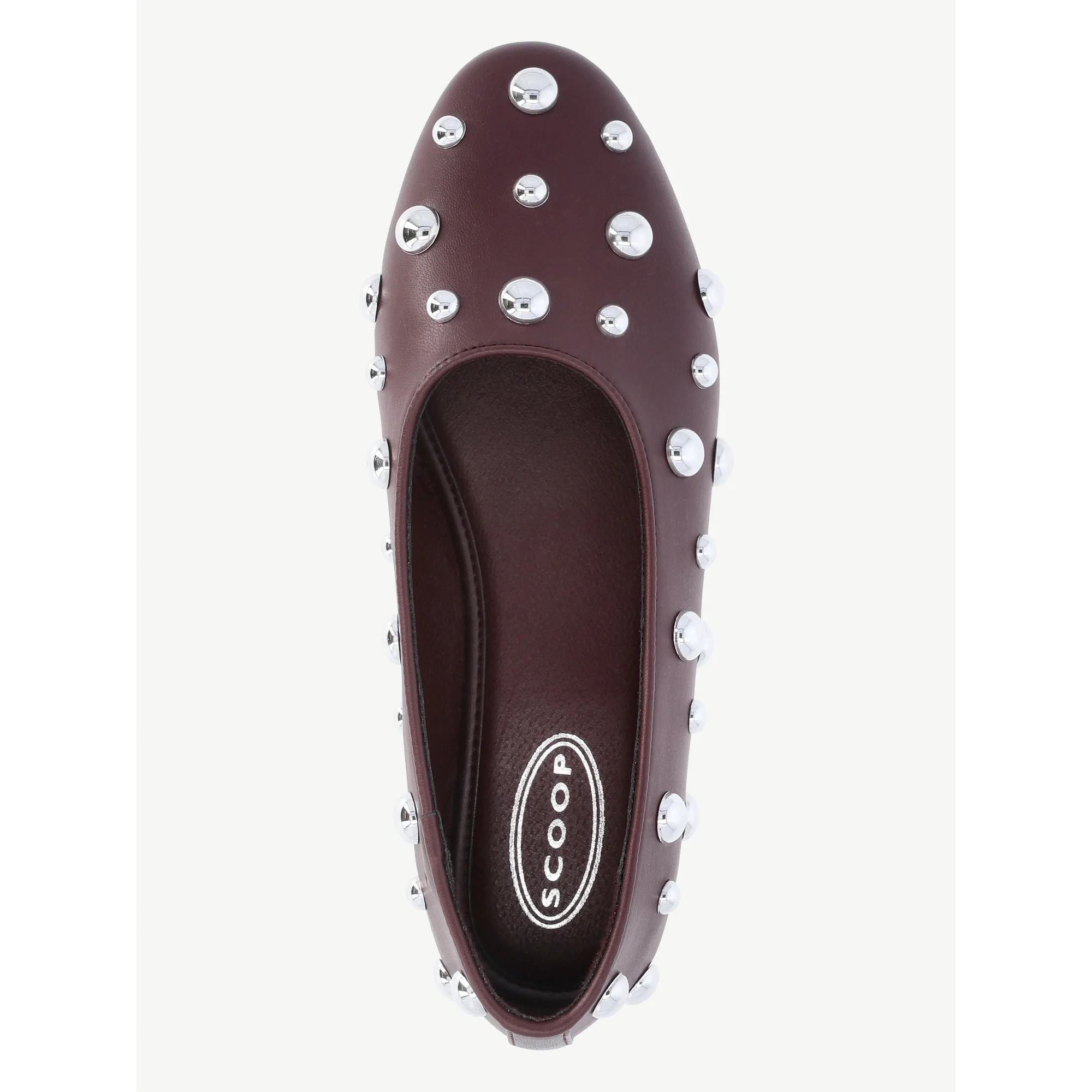 Scoop Women's Studded Faux Leather Ballet Flats | Walmart (US)