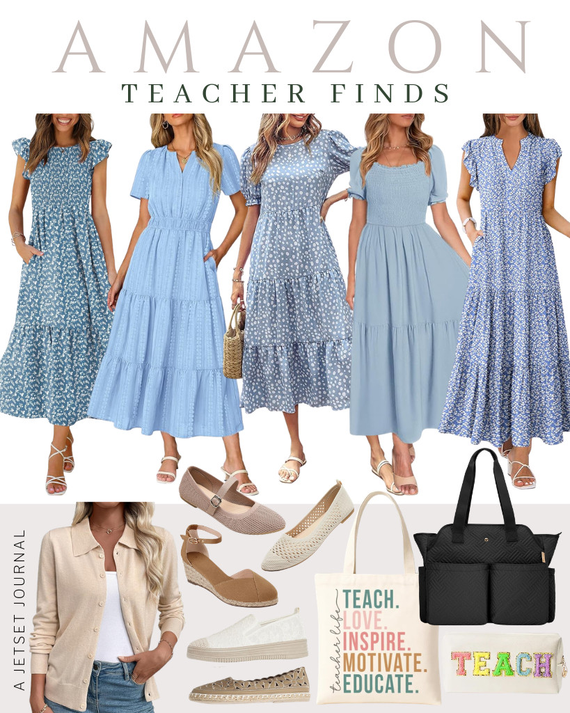 Creating these Teacher Outfit Ideas has been one of my favorite activities of the week. We’ve gathered comfortable summer dress options from brands like PRETTYGARDEN and RUMIA. I absolutely love these cozy mesh ballet flats, which are sure to complement any outfit. Additionally, I think the letter patch makeup bag with the word “TEACH” is really cute! 

 #LTKSeasonal #LTKSaleAlert #LTKTravel