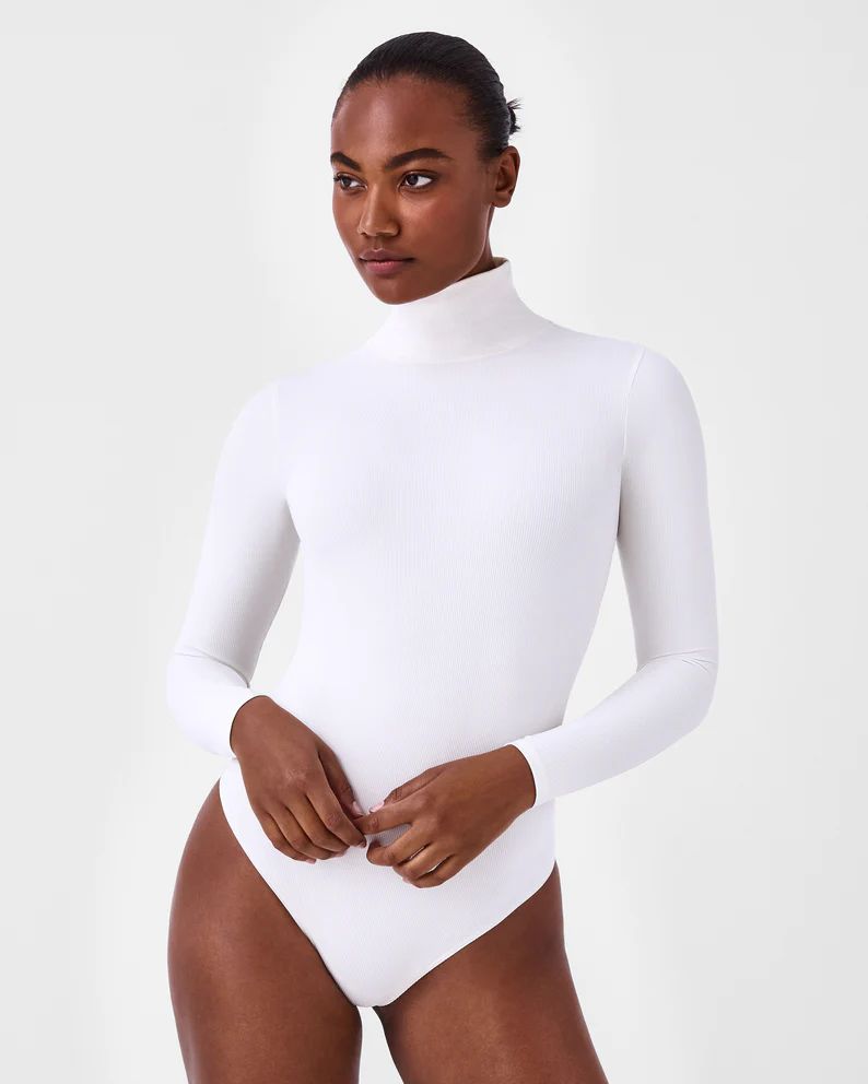 Suit Yourself Ribbed Long Sleeve Turtleneck Bodysuit | Spanx