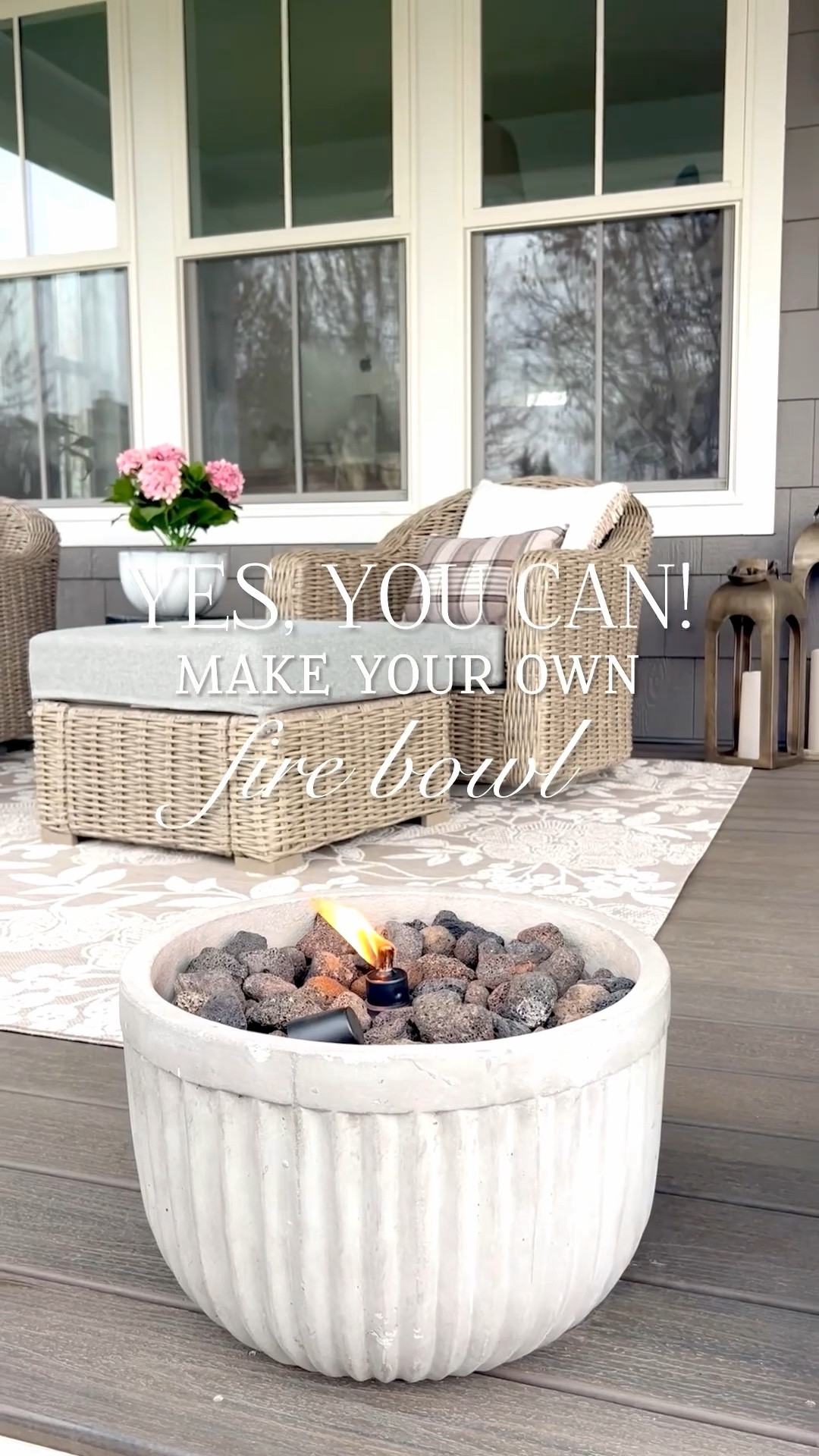 Do you have a fire bowl for your porch, patio or pool? They’re super easy to make. Start with a concrete planter. I’ve linked the other materials. It’s so easy! 

#LTKHome #LTKvlog #LTKSeasonal