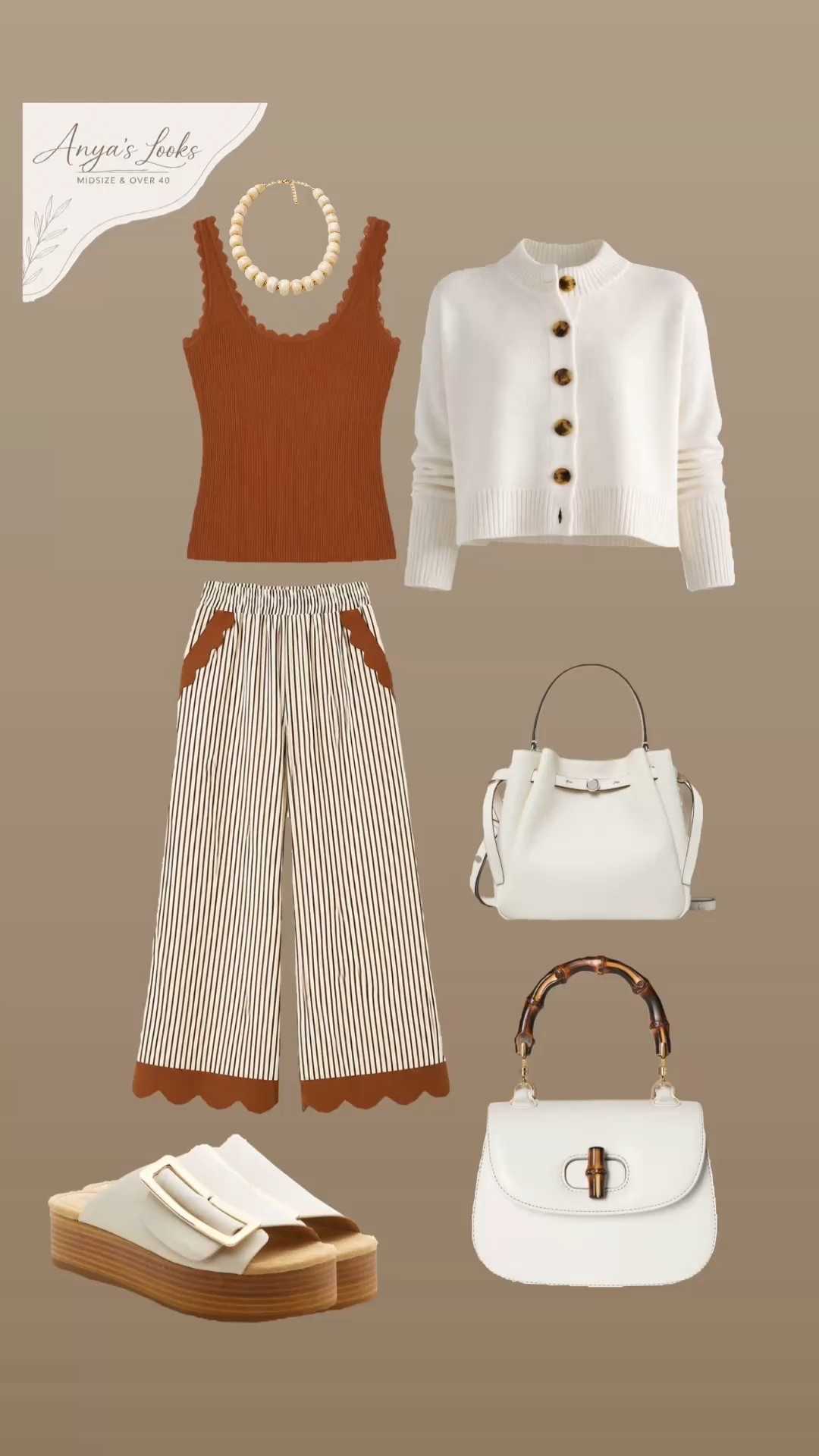 🌸Comment SHOP for links 
🌸I may receive a small commission if you shop through my links (at no extra cost to you)
🌸Follow for more midsize over 45 ootd 
—-
STEP INTO THIS OUTFIT 🤎
Easy, feminine, and effortlessly put together.
Every piece comes in other color options so you can make it your own ✨
—-
midsize outfit over 40 neutral outfit idea affordable fashion wide leg pants outfit casual classy style everyday outfit inspo summer outfit women over 50

#LTKOver40 #LTKMidsize #LTKootd
