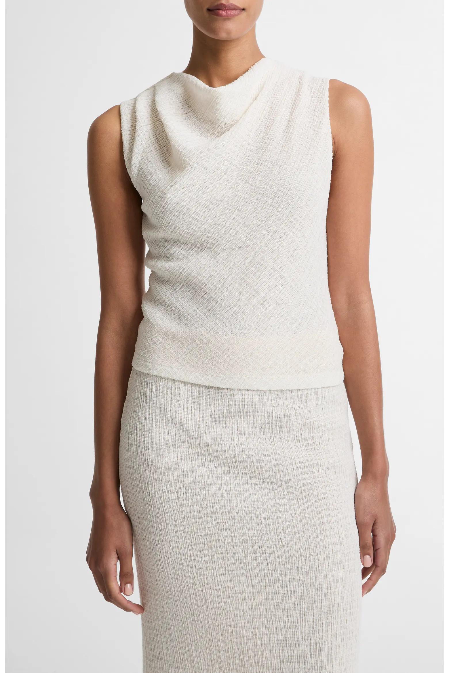 Shadow Grid Cowl Neck Sleeveless Top (Women) | Nordstrom | Nordstrom