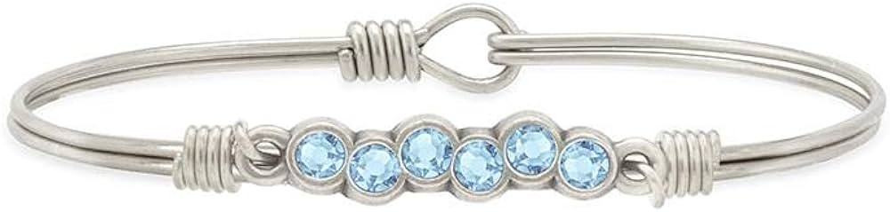 Luca + Danni March Starlight Birthstone Bangle Bracelet For Women Made in USA | Amazon (US)