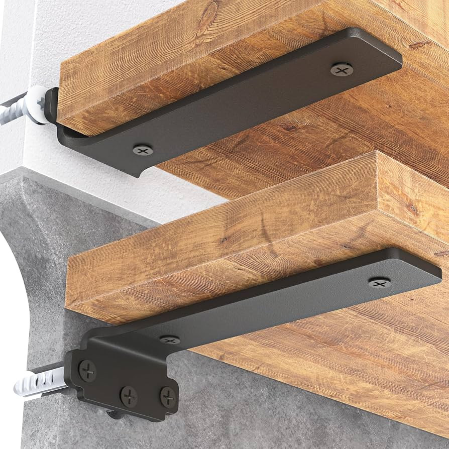 Goovilla Shelf Brackets 6 Inch, 6 Pack Floating Shelf Bracket, Heavy Duty Shelf Brackets for Wood... | Amazon (US)