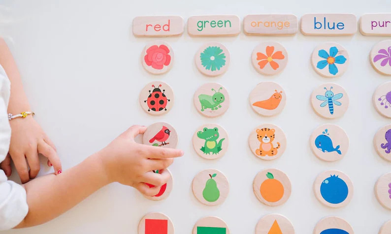 Matching Games Preschool Colorful Sorting Tile Game for Kids Educational Learning Toy - Etsy | Etsy (US)