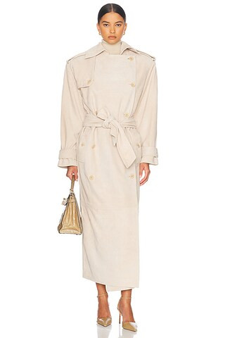 Suede Trench Coat | FWRD 