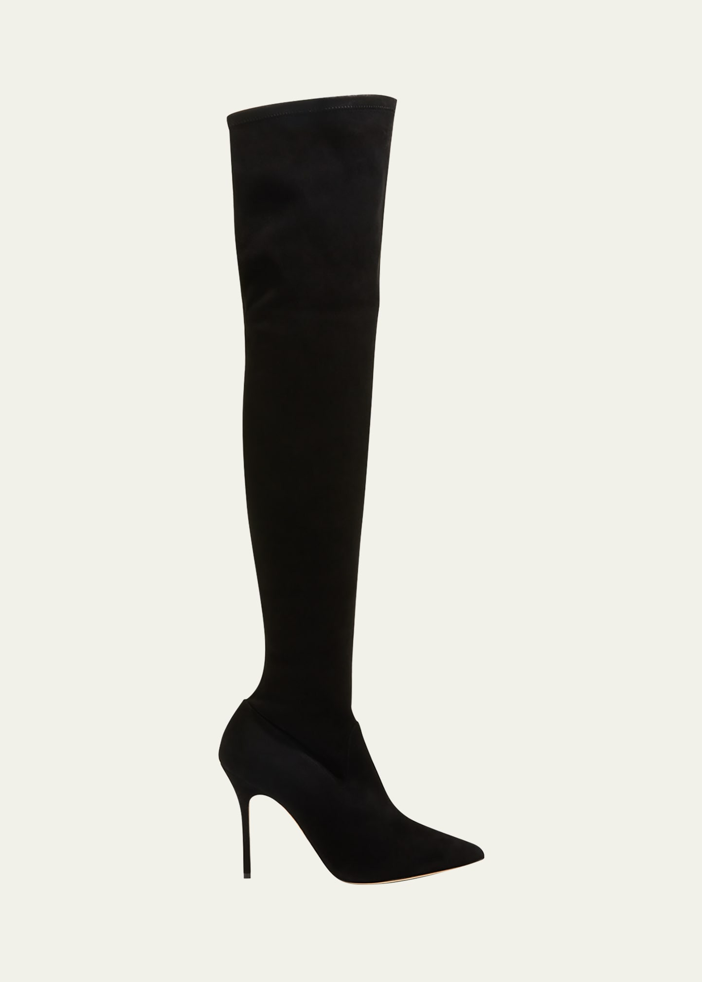 Manolo Blahnik Paschalarehi Suede Over-The-Knee Boots | Bergdorf Goodman