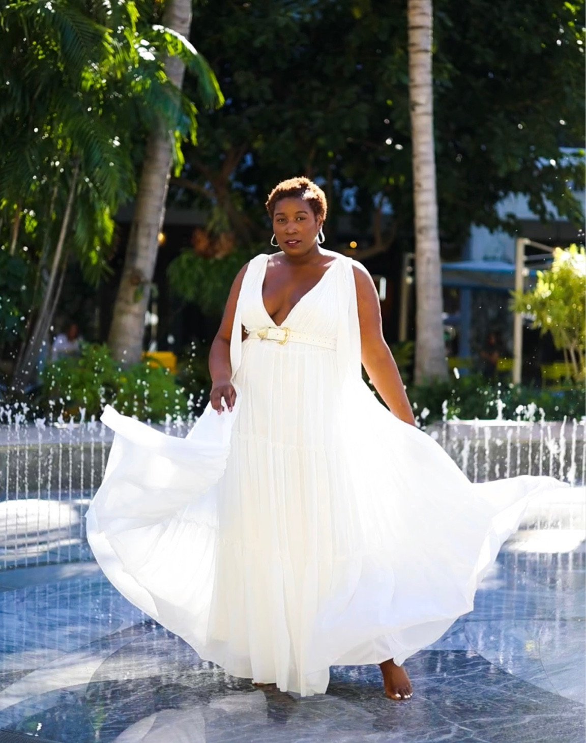 When I wear white it’s like being a bride. It’s a rebirth, it’s a rebound, it’s pure, it’s a true testament of the fight you fought to get to where you are. It’s a moment to stand firm with your head held up and eyes locked forward.  This white Mac Duggal dress is my bride dress. It’s a free flowing full a line gown that moves with me and allows me to feel like a butterfly that’s dancing on the water. This dress was an impulsive purchase when I was fighting through depression.  It was on sale and I just charged my credit card blindfold and walked out the store still feeling empty but with a temporary moment of joy knowing that one day, this will be my dancing in the rain dress. 

#LTKstyletip #LTKcurves #LTKFind