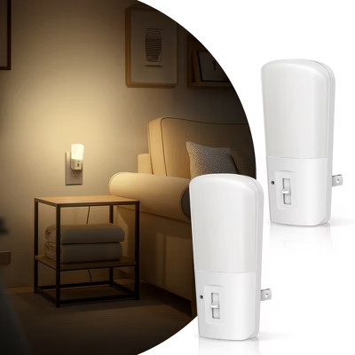 DORESshop LED Dimmable Night Light Plug-In, 3000K Soft White, Dusk to Dawn Sensor, 2-Pack for Kids Room, Nursery, Hallway | Target