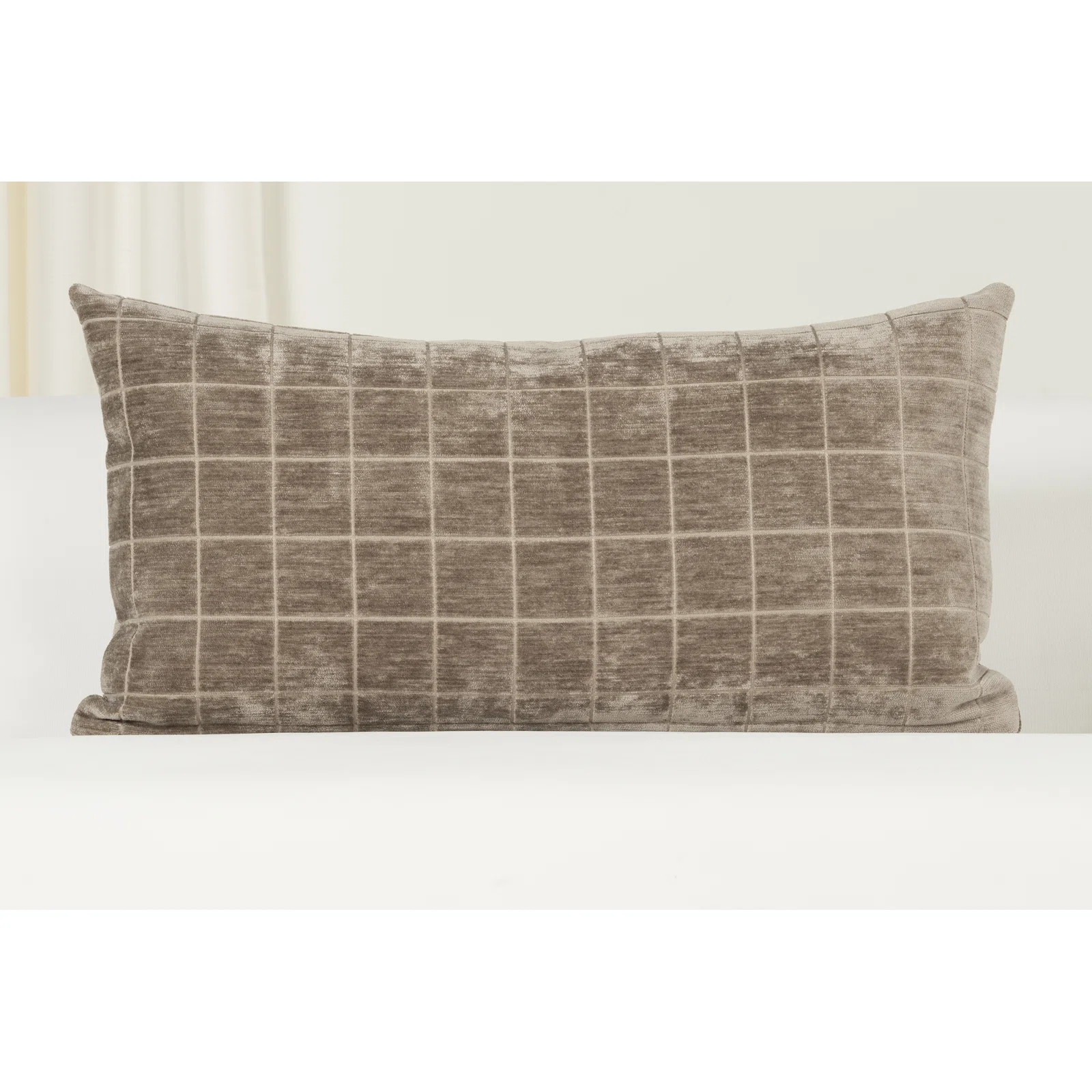 Otterville Velvet Grid Lumbar Pillow | Joss & Main