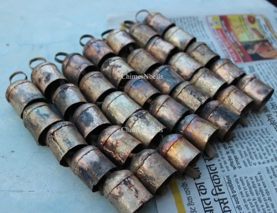 Rounded Top Recycled Iron Tin Cow Bells  2" Inches Height Dozen ( 12 Pieces ) | Etsy (US)
