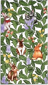 100 Count Easter Bunnies Grass Guest Napkins Decorative Hand Towels Disposable Paper Holiday Bunn... | Amazon (US)