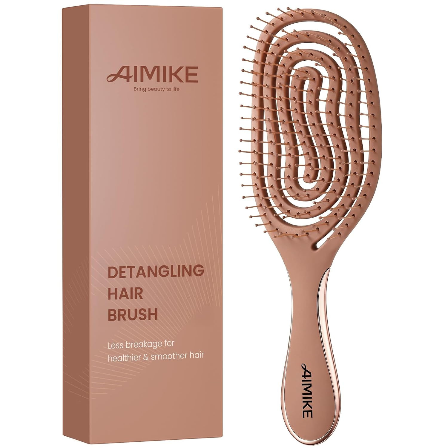 AIMIKE Spiral Flex Hair Brush for Fine Hair, Gentle Detangler for Women | Amazon (US)