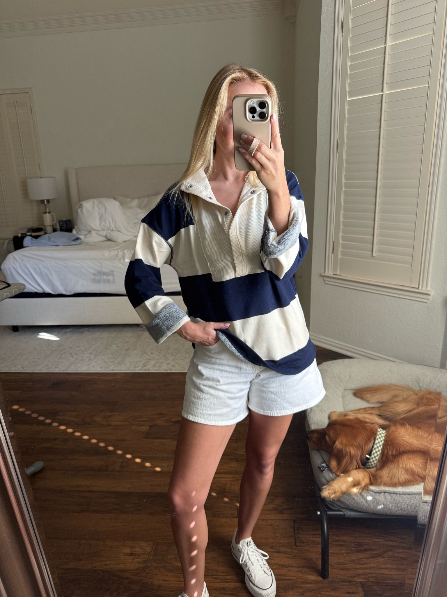The cutest polo for transition to fall! Wearing an XXS