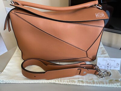 Loewe Puzzle Bag Large Silver Hardware Gold leather  | eBay | eBay US