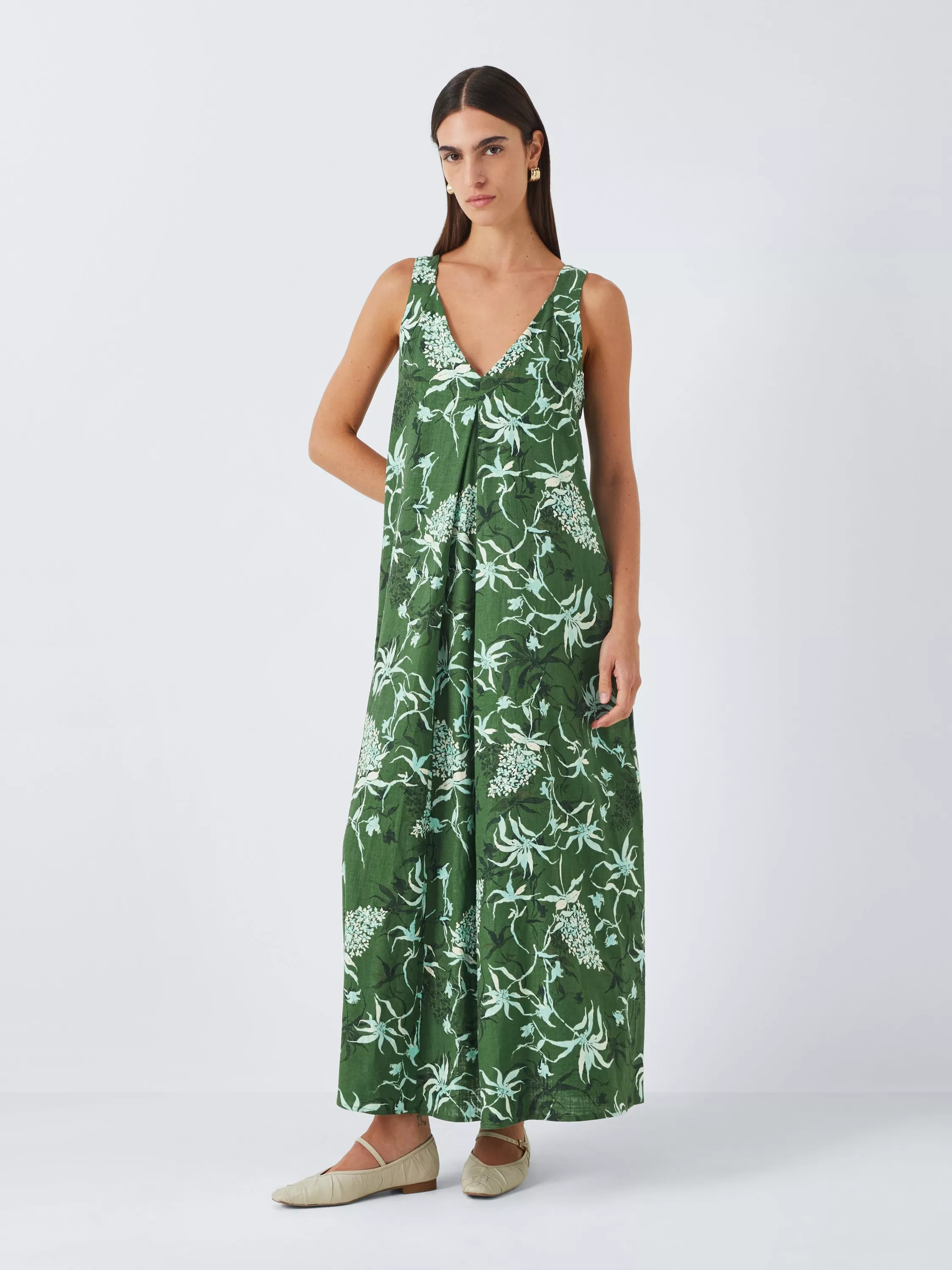 John Lewis Linen Blend Camisole Maxi Dress | John Lewis (UK)