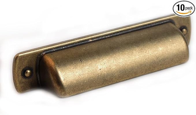khtumeware Cabinet Cup Pull Antique Brass 3 inch (76 mm) Center-to-Center 10 Pack Drawer Pull Dra... | Amazon (US)