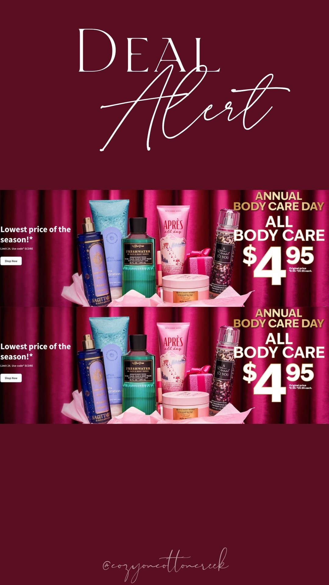 Bath and body works sale!
All beauty and body is $4.95

#LTKHoliday #LTKSaleAlert #LTKGiftGuide