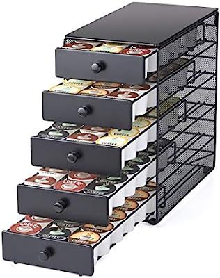 NIFTY Solutions 90 K-Cup Capacity 5-tier Coffee Pod Storage Drawer, Satin Black | Amazon (US)