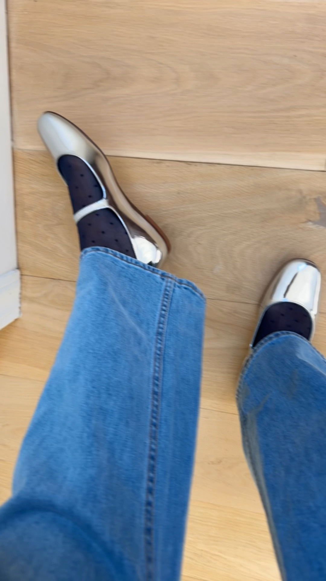 Obsessed with these metallic shoes and sock tights! They’re really fun for winter. You can wear these with black, and I’ll also wear them with the white polka dot pair I got in the three pack I linked. 

#LTKSeasonal