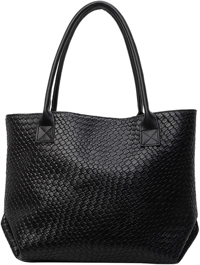 Woven Leather Tote Handbag Fashion Luxury Large Capacity Shoulder Bag | Amazon (US)