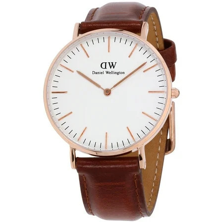 Daniel Wellington Women s Classic St. Mawes 0507DW Brown Leather Quartz Watch | Walmart (US)