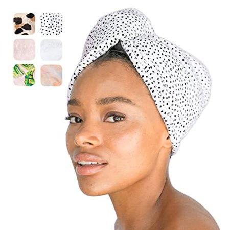 Kitsch Microfiber Hair Towel Wrap for Women Hair Turban for Drying Wet Hair Easy Twist Hair Towels S | Walmart (US)