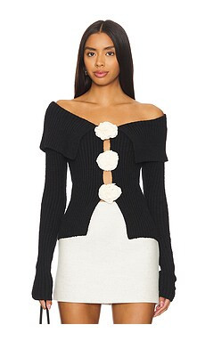 MAJORELLE Corina Sweater in Black from Revolve.com | Revolve Clothing (Global)