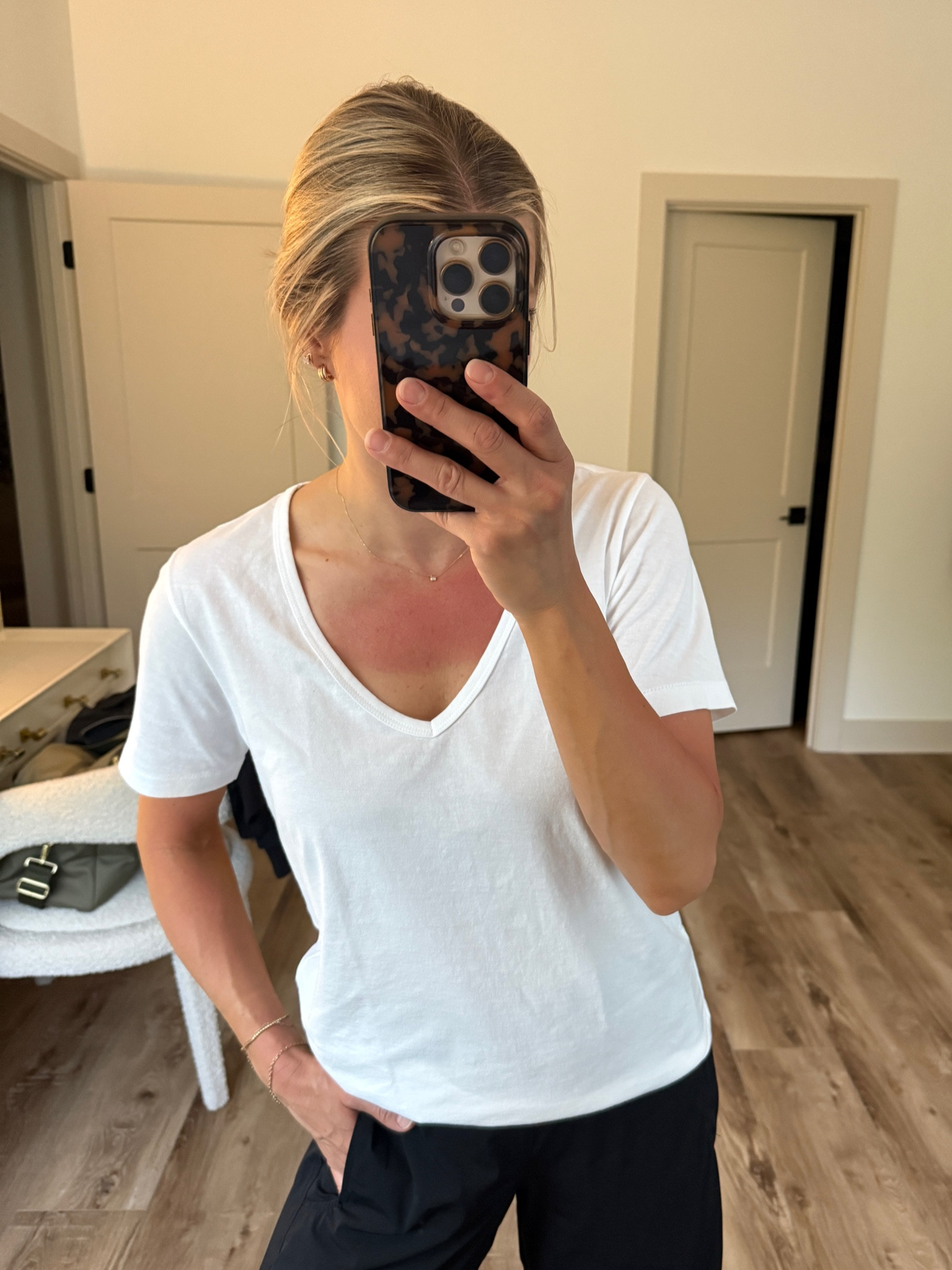 Wearing small tee, 4 pants (sized up)

#LTKootd #LTKOver40 #LTKTravel
