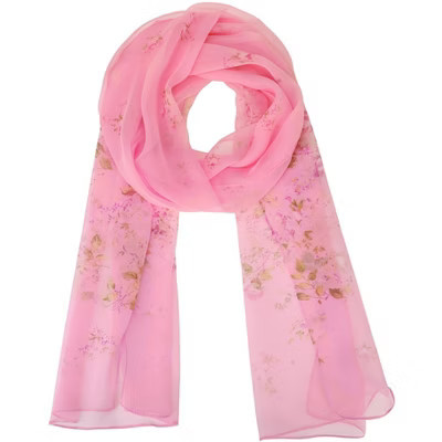 INSPIRE CHIC Women's Floral Scarves Head Scarf - 62" X19.7" - Print Square Kerchief Neckerchief for Gift Party Banquet 1 Pc One Size Pink | Target