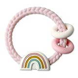 Itzy Ritzy Silicone Teether with Rattle; Features Rattle Sound, Two Silicone Rings and Raised Textur | Amazon (US)