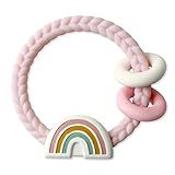 Itzy Ritzy Silicone Teether with Rattle; Features Rattle Sound, Two Silicone Rings and Raised Textur | Amazon (US)