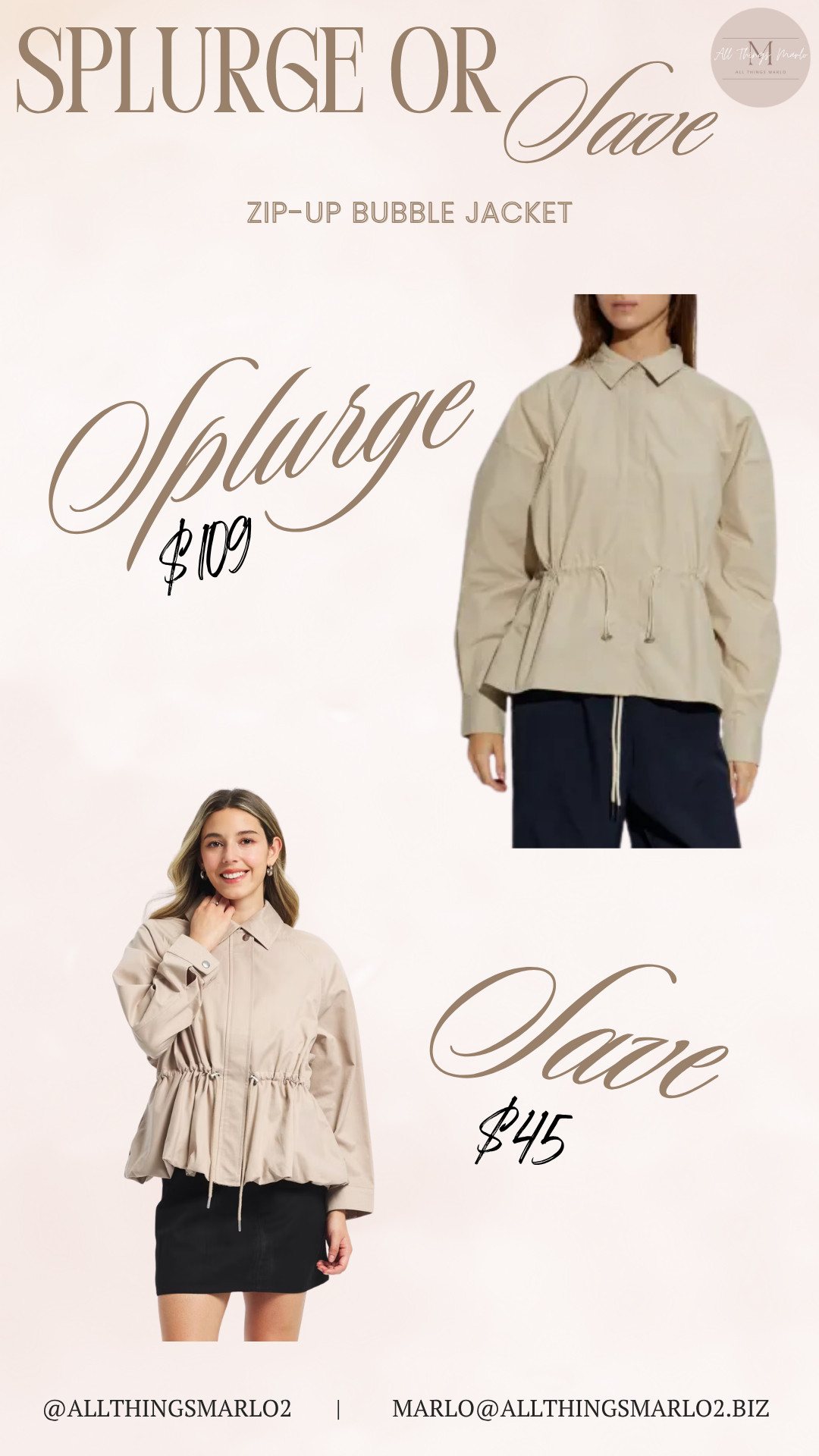 Zip-Up Bubble Jacket 

 #LTKSeasonal #LTKWorkwear #LTKTravel
