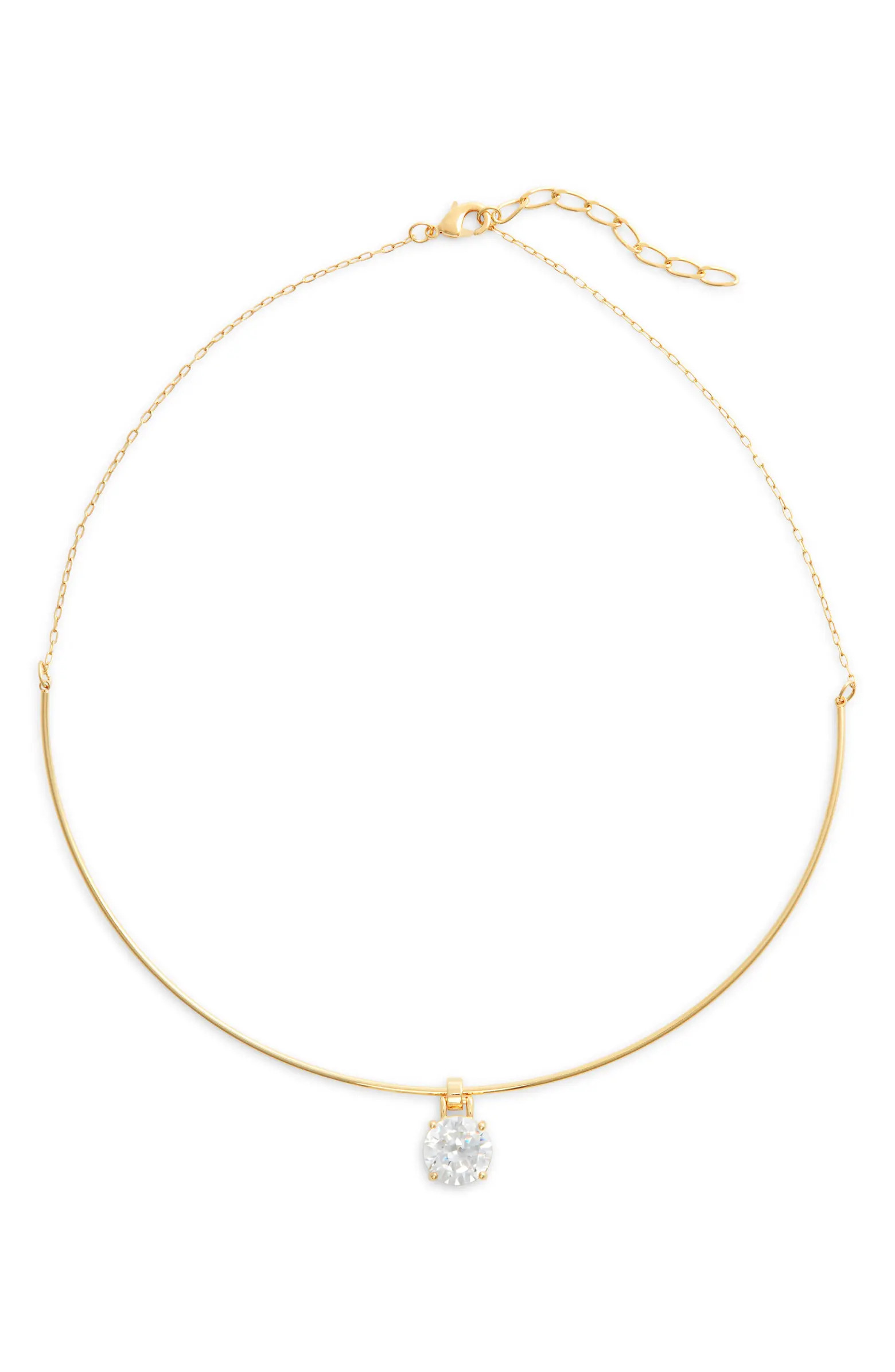 Cubic Zirconia Sliding Pendant Collar Necklace | Nordstrom