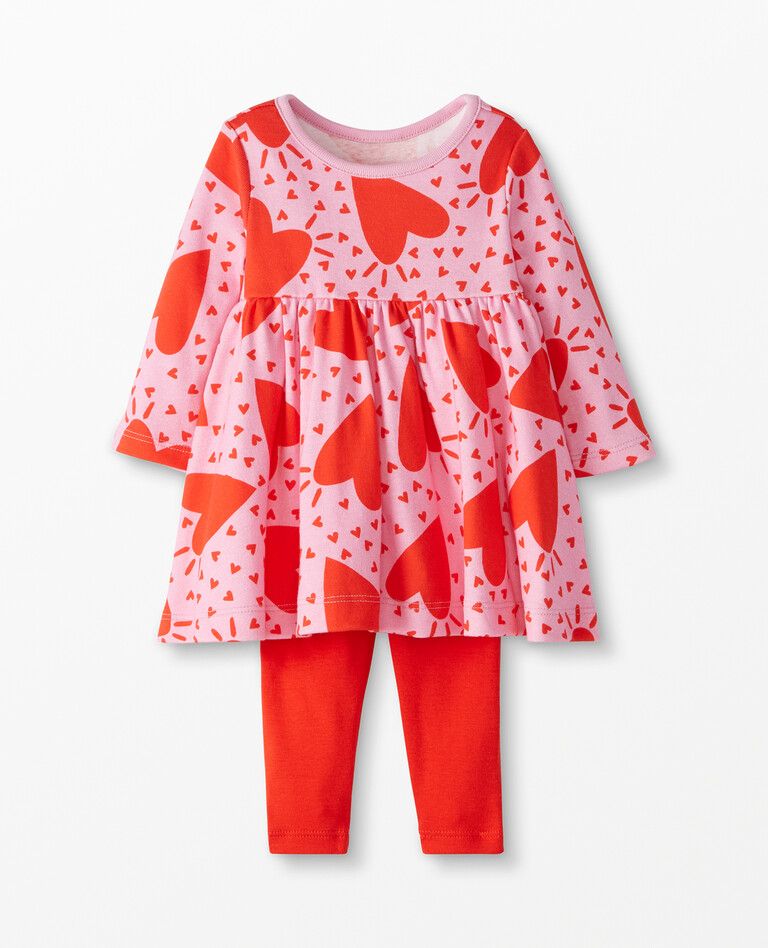Baby Valentines Dress & Legging Set In Organic Cotton | Hanna Andersson